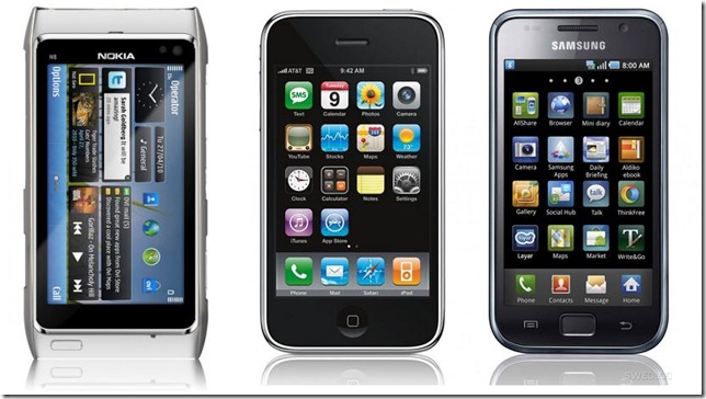 Apple supera Samsung em smartphones vendidos, mas a Nokia volta a ser lider mundial, Mercado Nokia, Apple, Samsung